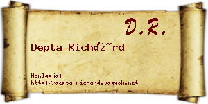 Depta Richárd névjegykártya